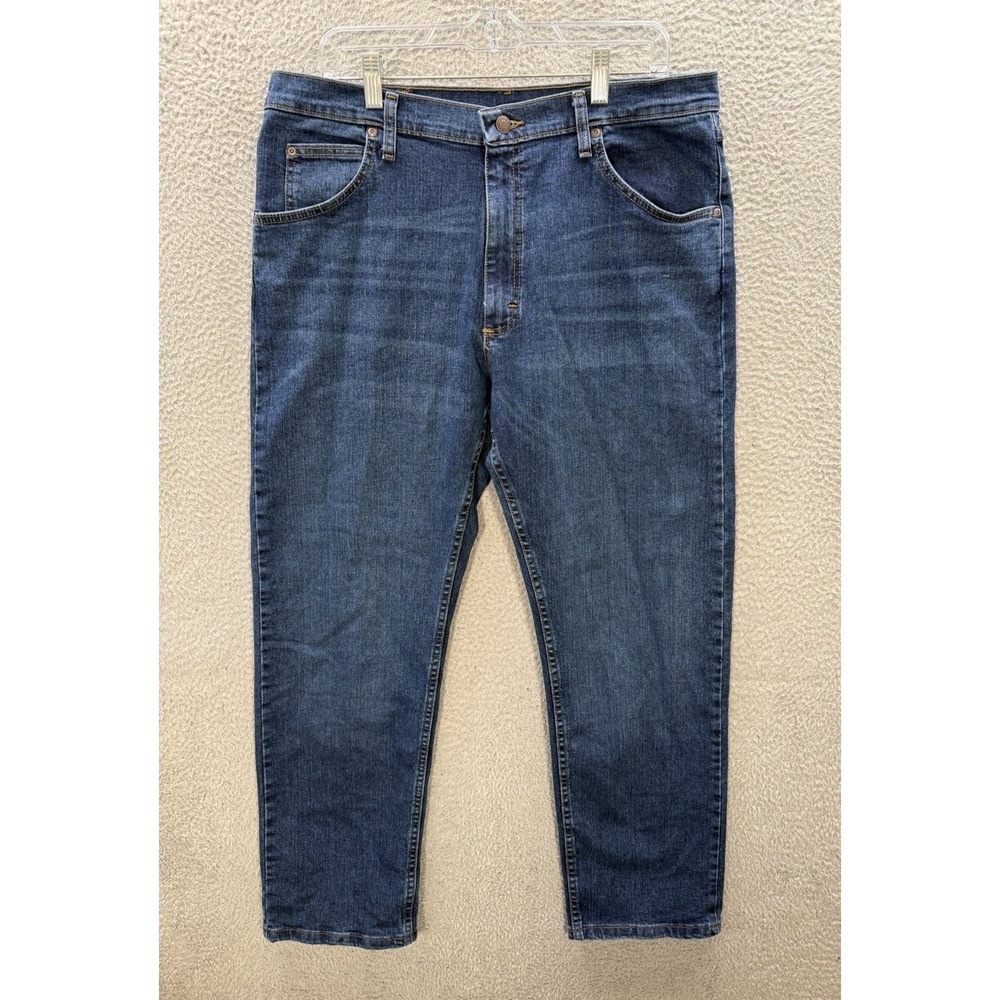 Wrangler Jeans Mens 36x30 Blue Regular Fit Stretch Western Workwear Chore Grunge